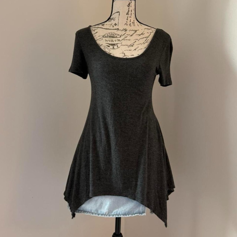 indie sleaze asymmetrical hem tunic